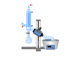 Rotary evaporator illustration